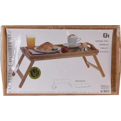 Excellent Houseware Podnos na posteľ so sklopnými nožičkami, 50 x 30 cm
