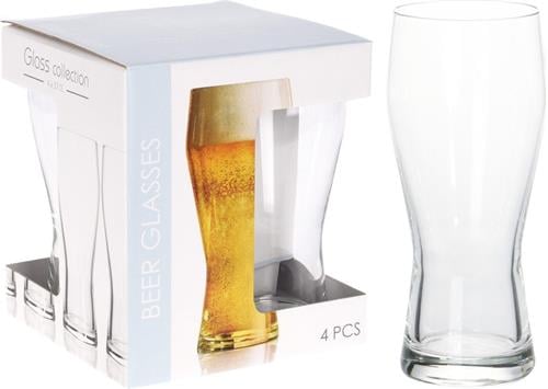 Excellent Houseware Poháre na pivo, sada 4 ks, 400 ml