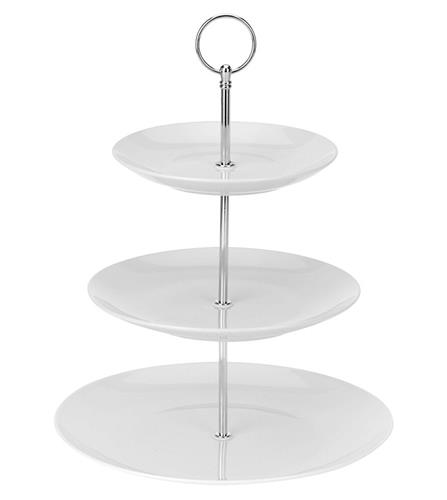 Excellent Houseware Porcelánový etážnik, 3 poschodia, 34 cm