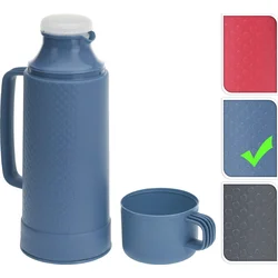 Excellent Houseware Termoska servírovací s hrníčkem 1 l, modrá