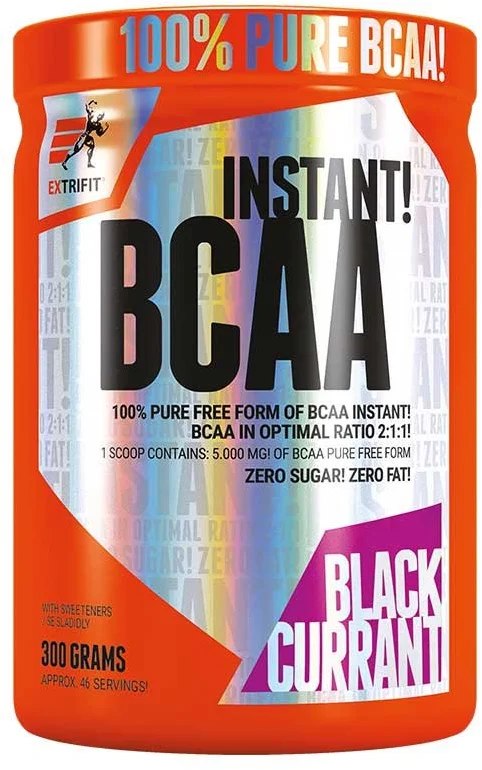Extrifit BCAA Instant 300 g - čierne ríbezle