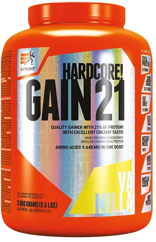 Extrifit Hardcore Gain 21 3000 g - vanilka