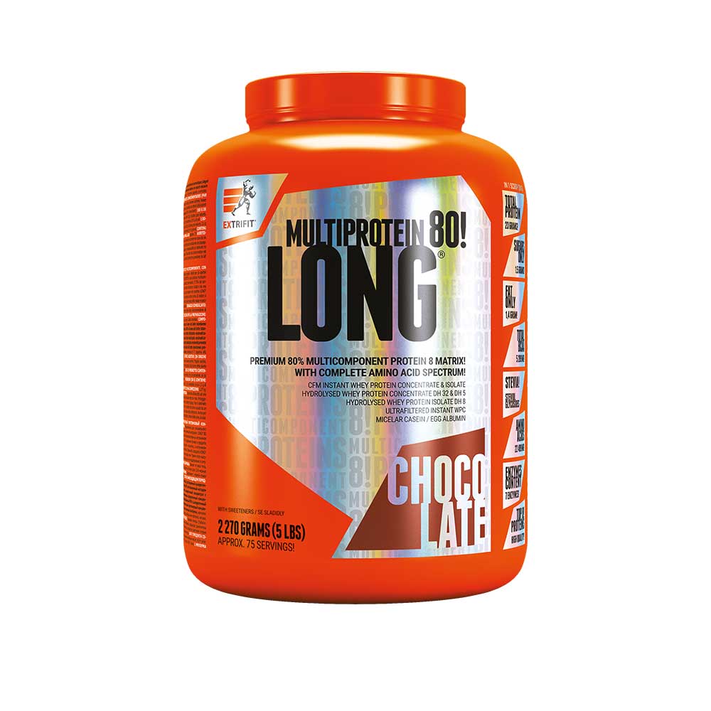 Extrifit Long 80 Multiprotein 2270 g - čokoláda