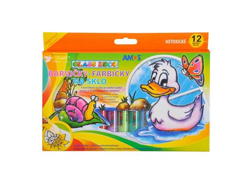 Farby na sklo sada 12 ks 1493 10,5ml