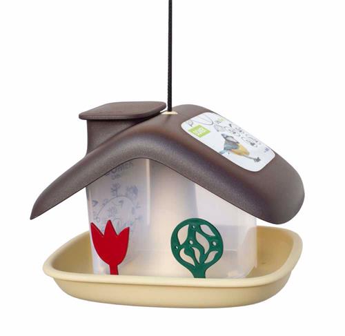 Feeder vonkajší domček plastový hnedý