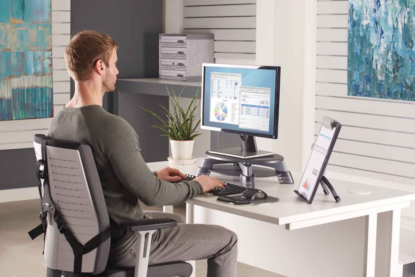 Fellowes OVAL - Stojan pod monitor