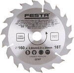Festa Kotouč pilový do dřeva TCT, O 160 x 2,8 x 20 mm, 18 zubů