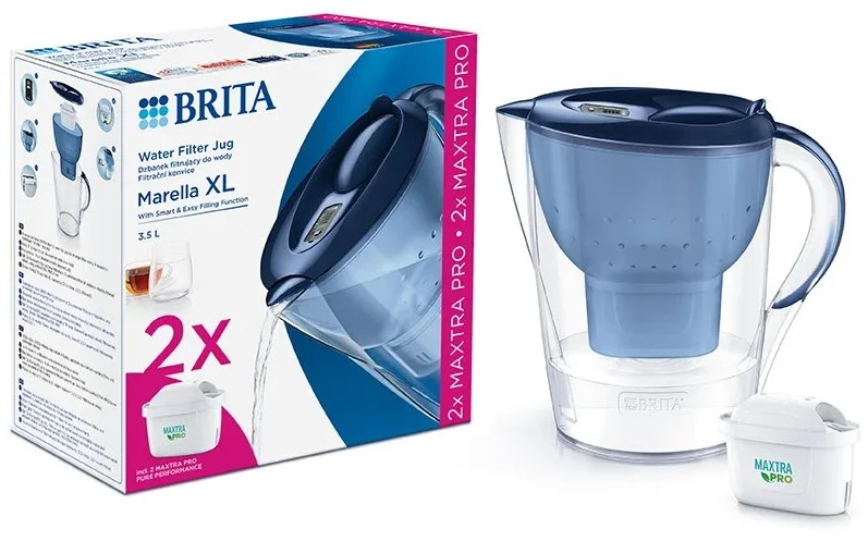 Filtračná kanvica Brita Marella XL 3,5 l modrá + 2x MX Pro PO 2024