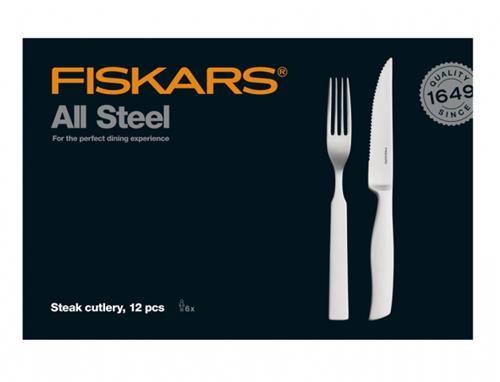 Fiskars Steakový príbor ALL STEEL 12ks