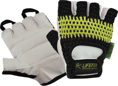 Fitness rukavice LIFEFIT FIT, vel.L, černo-zelené