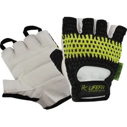 Fitness rukavice LIFEFIT FIT, vel.L, černo-zelené