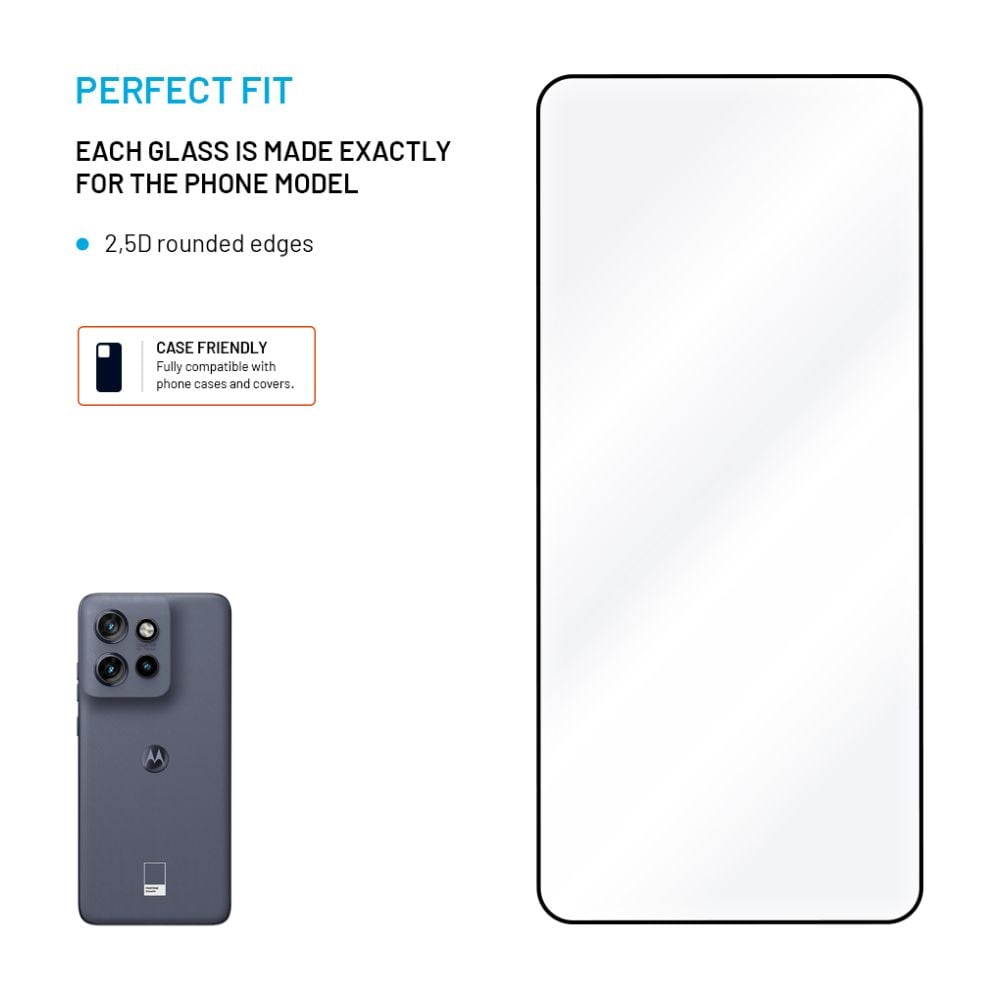 FIXED Full-Cover pre Motorola Edge 60 Neo 5G/50 Neo/Moto S50 5G, čierny