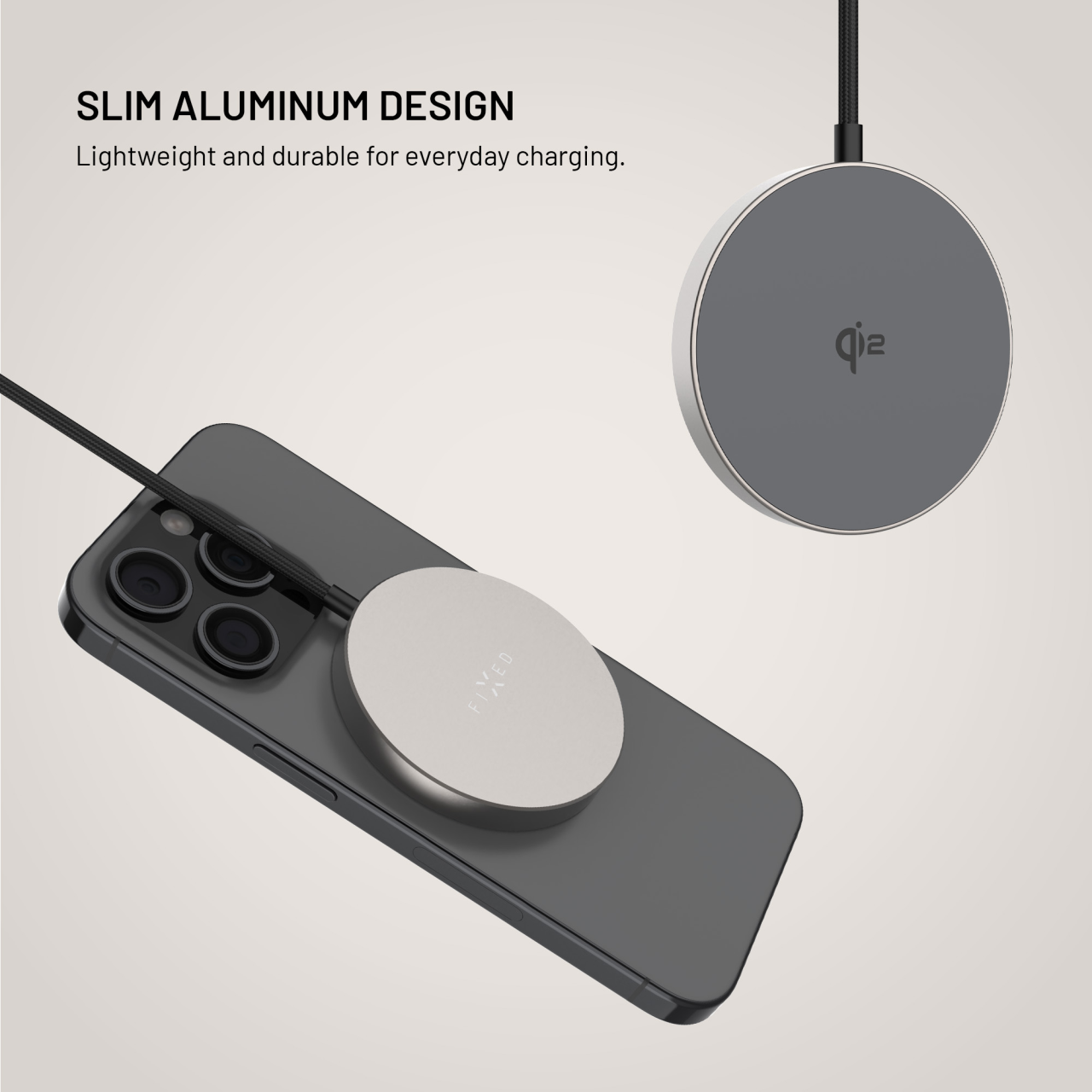 FIXED MagPad Slim s Qi2 titanová