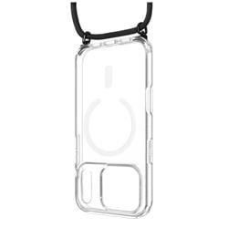 FIXED MagPure puzdro na krk s čiernou šnúrkou pre Apple iPhone 17 Pro