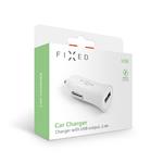 FIXED nabíjačka do auta s výstupom USB, 12 W, biela