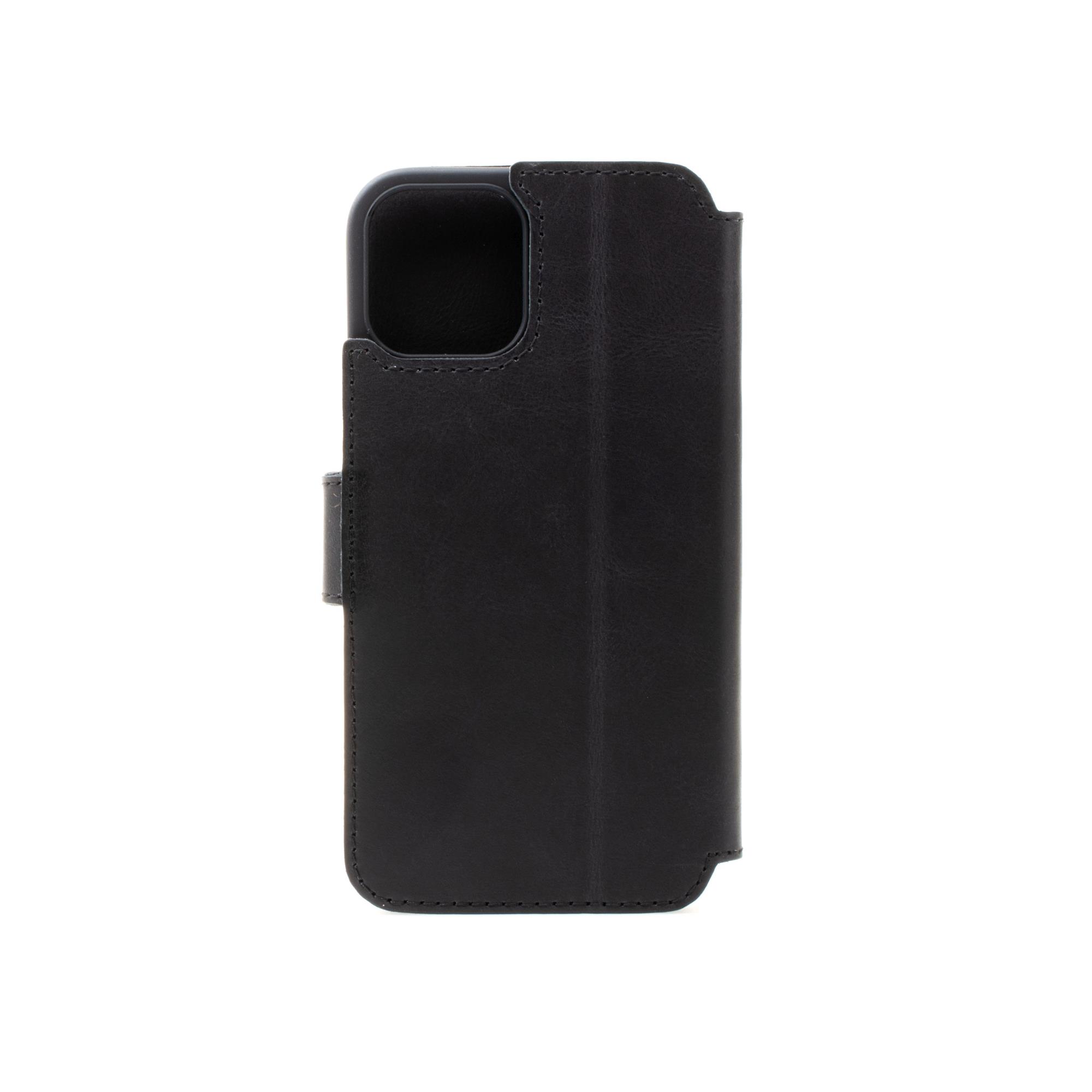 FIXED ProFit kožené puzdro typu kniha pre Apple iPhone 14 Plus, čierne