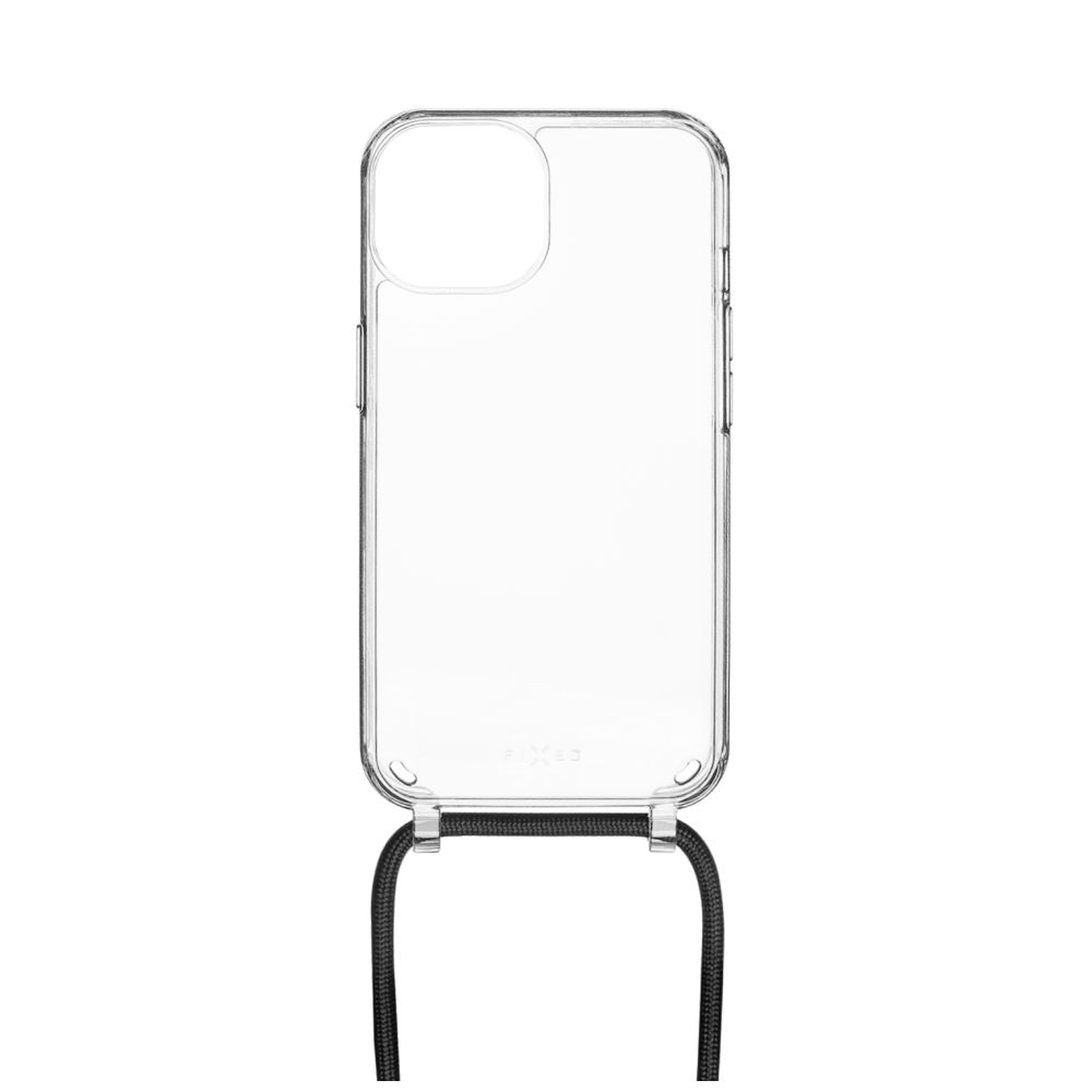 FIXED Pure Neck puzdro s čiernou šnúrkou pre Apple iPhone 15 Pro