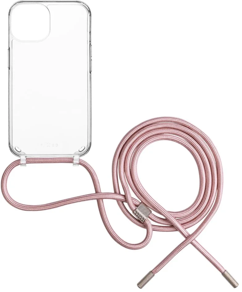 FIXED Pure Neck puzdro s ružovou šnúrkou pre Apple iPhone 15 Pro