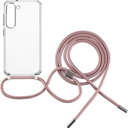 FIXED Pure Neck puzdro s ružovou šnúrkou pre Samsung Galaxy S23