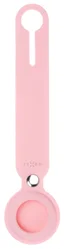 Fixed silikonové pouzdro s popruhem Silky pro Apple AirTag, růžové