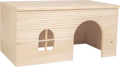 Flamingo Dřevěný domek pro hlodavce MODY 40x22,5x19,5cm