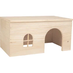 Flamingo Dřevěný domek pro hlodavce MODY 40x22,5x19,5cm