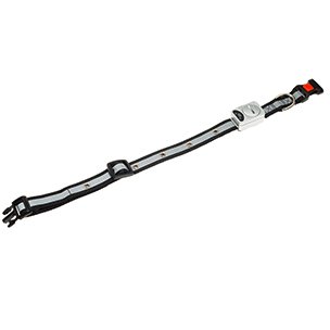 Flamingo LED světelný obojek nylon černý obvod 40-55cm x 20mm
