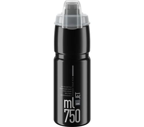 Fľaša Elite Jet Plus 750 ml, čierna/sivá s logom / bidón