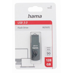 Flash disk Hama USB 3.0 Rotate, 128 GB, 70 MB/s, petrolejovo modrý