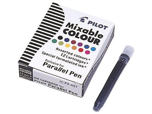 Fľaštičky s atramentom PILOT "Parallel Pen", 12 rôznych farieb