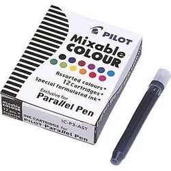 Fľaštičky s atramentom PILOT "Parallel Pen", 12 rôznych farieb