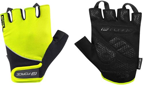 FORCE GEL, letné rukavice fluo-black veľkosť XS