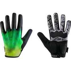 FORCE MTB CORE letné rukavice, fluo zelené veľkosť XXL