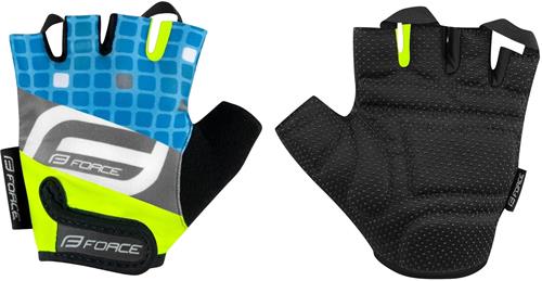 FORCE SQUARE KID, fluo-modré rukavice vel.M