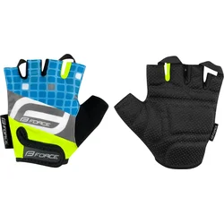 FORCE SQUARE KID, fluo modré rukavice veľkosť M