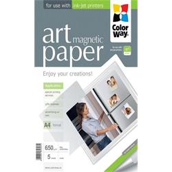 Fotopapier COLORWAY/ ART matný "magnetický" 650g/m2, A4/ 5 kusov