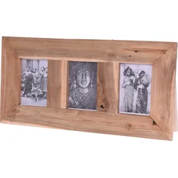 Fotorámeček z teakového dřeva na 3 fotky, 55 x 28 cm