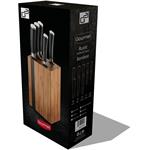 G21 Gourmet Rustic sada nožov 5 ks + bambusový blok