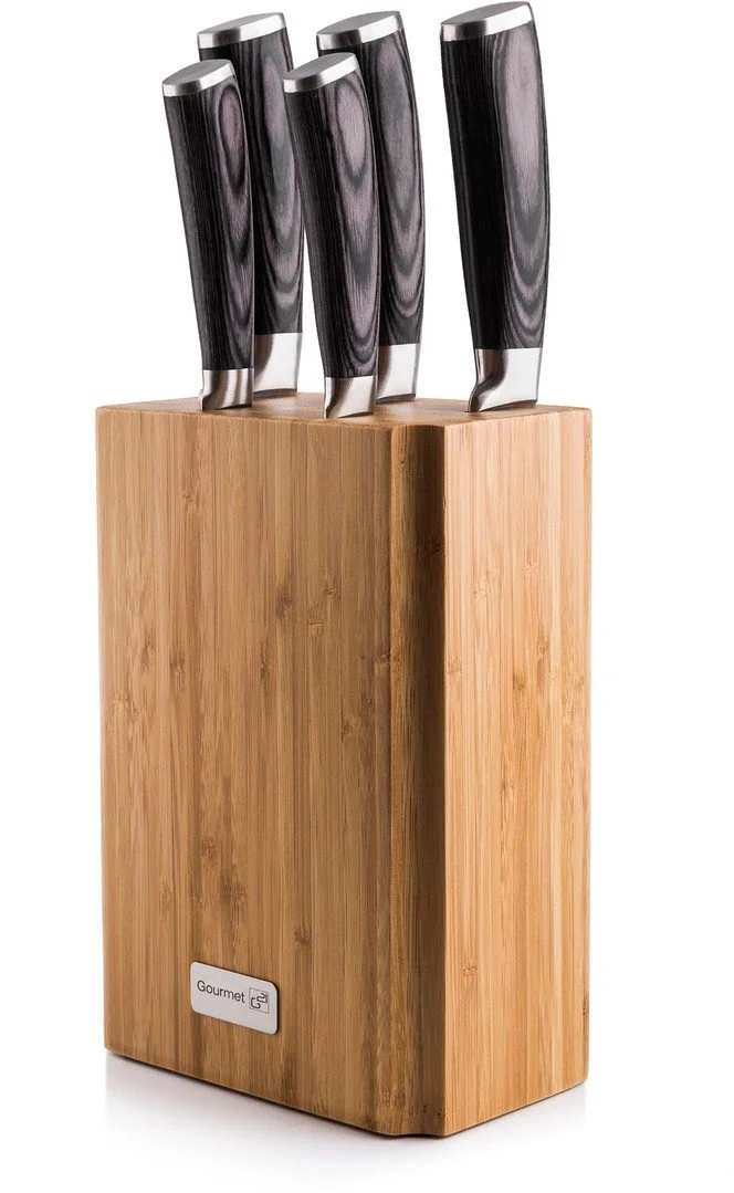 G21 Sada nožov Gourmet Stone 5 ks + bambusový blok