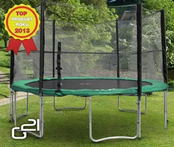 G21 Trampolína 430cm + ochranná síť, zelená