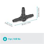 Gardena 13211-20 MDS T-kus 4,6 mm 10ks