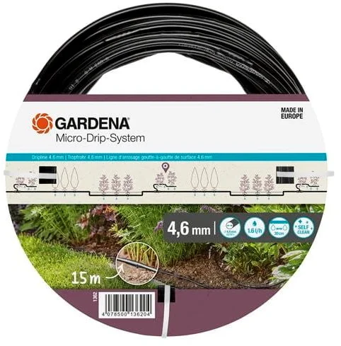Gardena 1362-29 mds-rozšíření pro rostliny v řádcích - Nadzemní kapací hadice 4,6 mm (3/16")