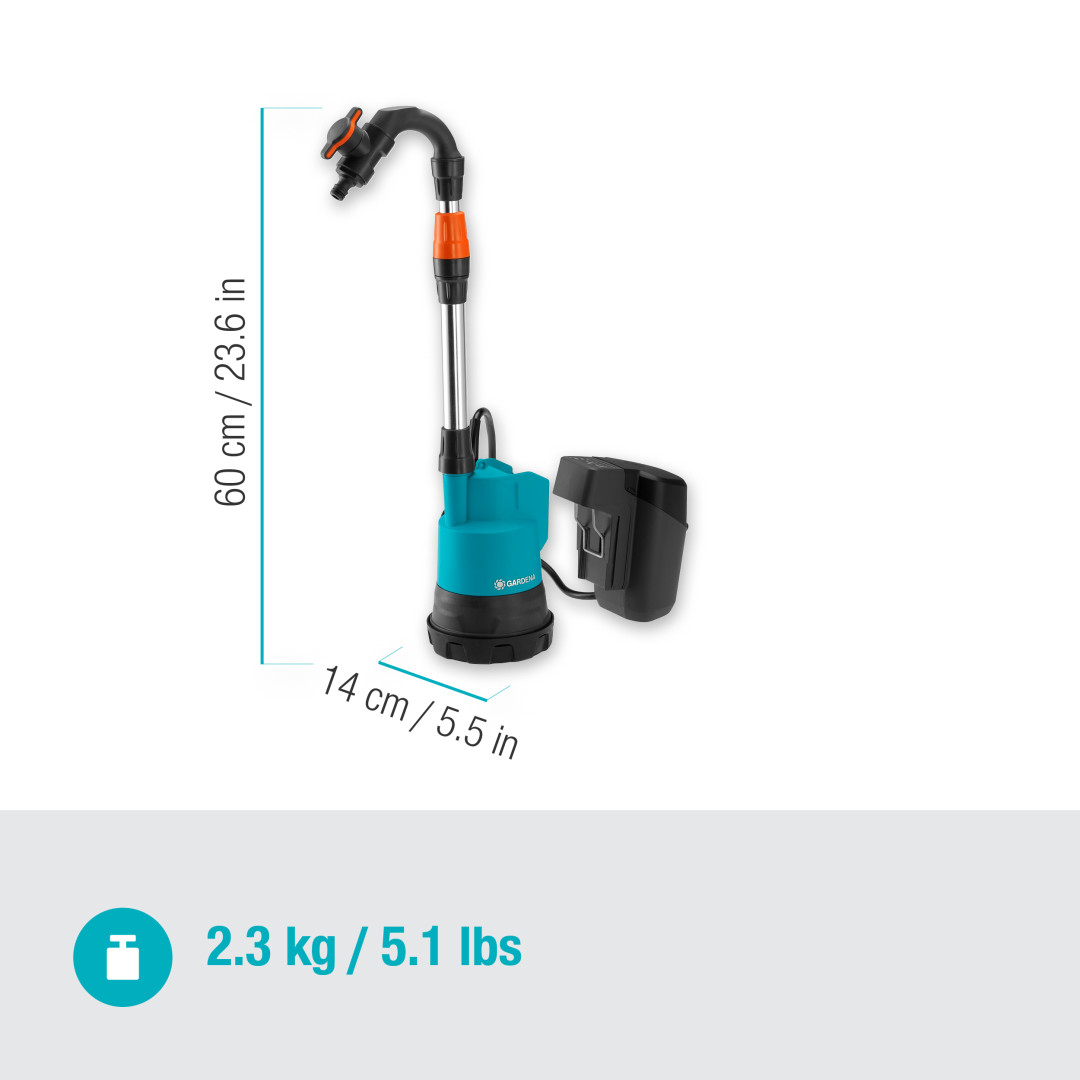Gardena 14602-55 Čerpadlo do sudu 2000/2 18V P4A solo
