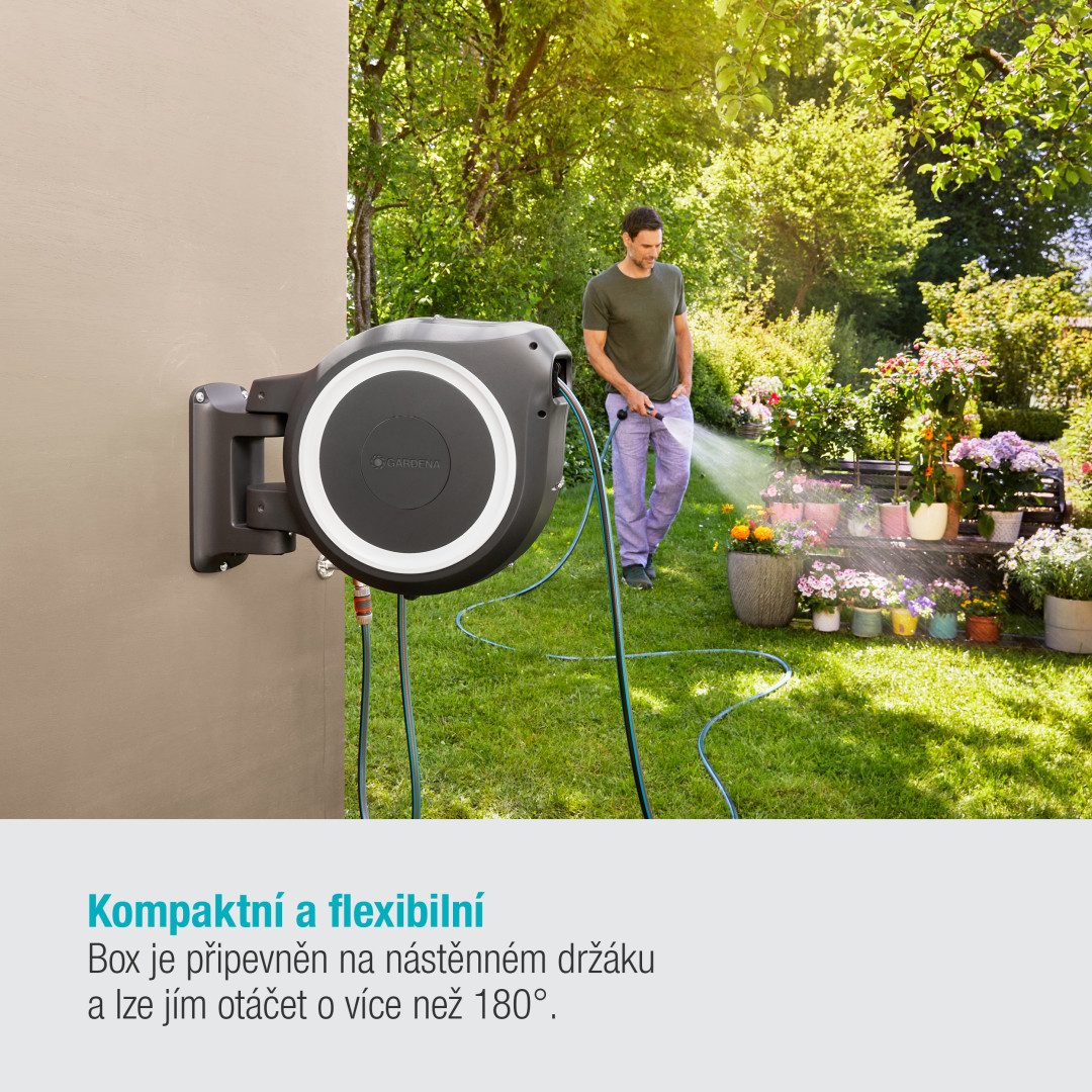 Gardena 18622-20 Nástenný box na hadicu Rollup m/l biely