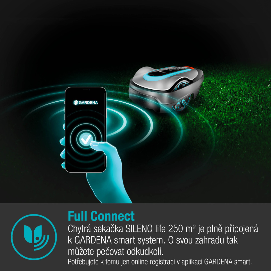Gardena 19601-72 Robotická sekačka smart SILENO city 250m2