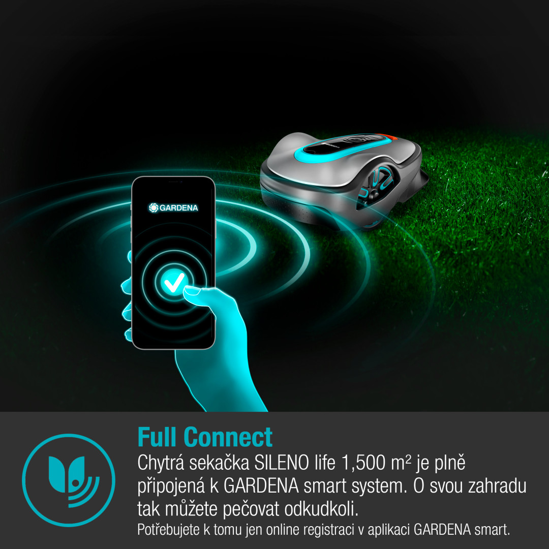 Gardena 19704-72 Robotická sekačka smart SILENO life 1500m2