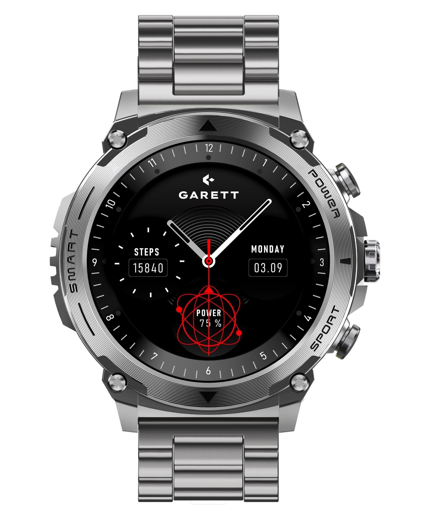 Garett Smartwatch Atom Silver Steel