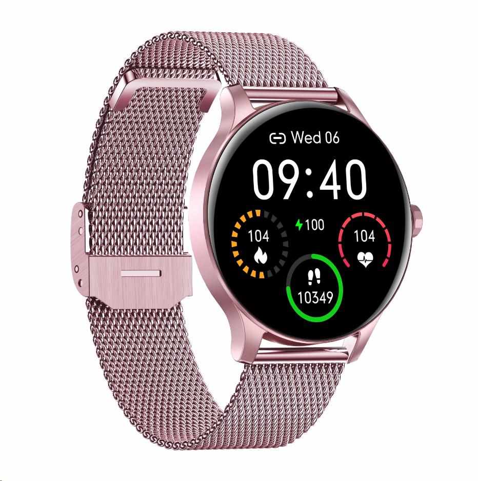 Garett Smartwatch Classy růžová, ocel