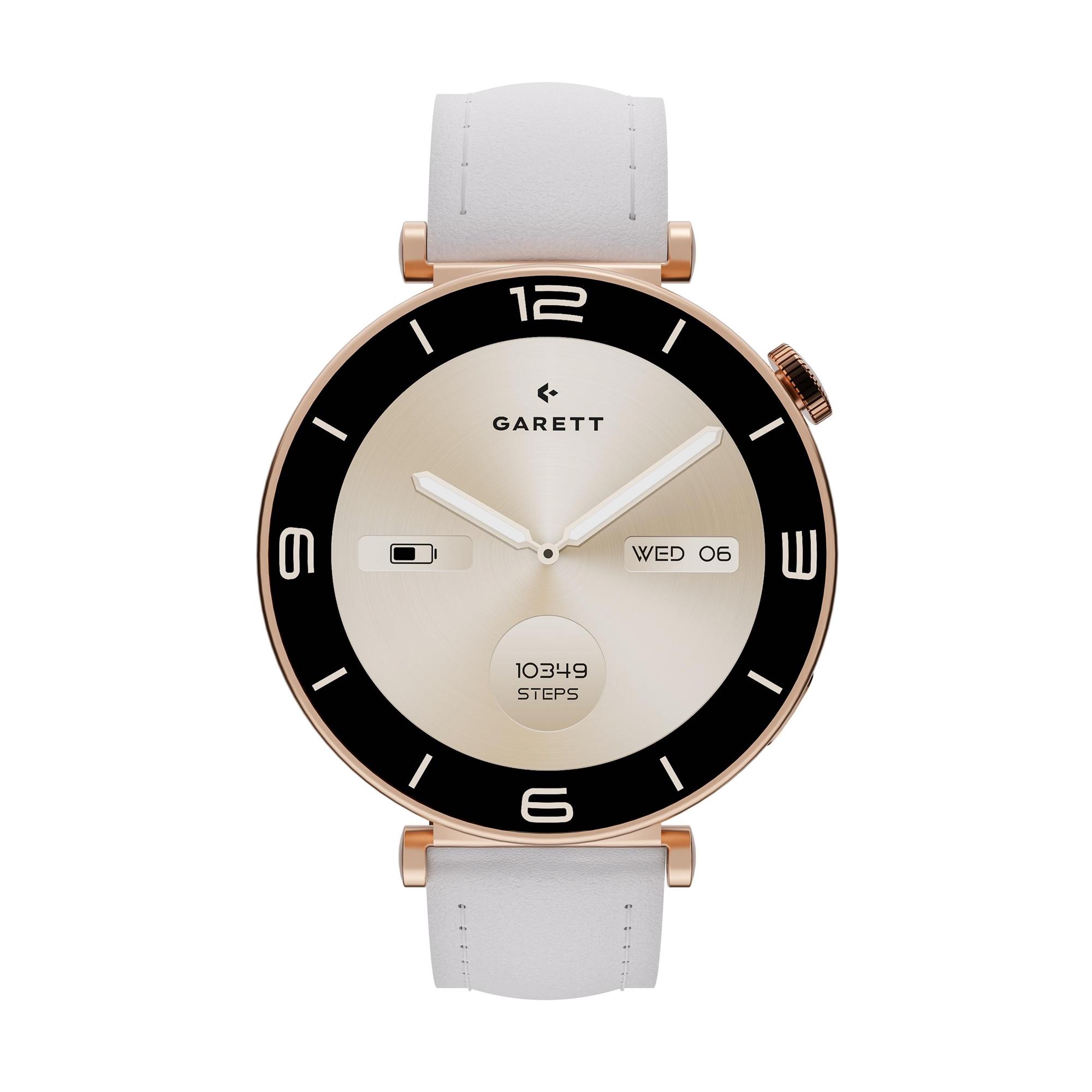 Garett Smartwatch ROSE zlatá, Solid steel