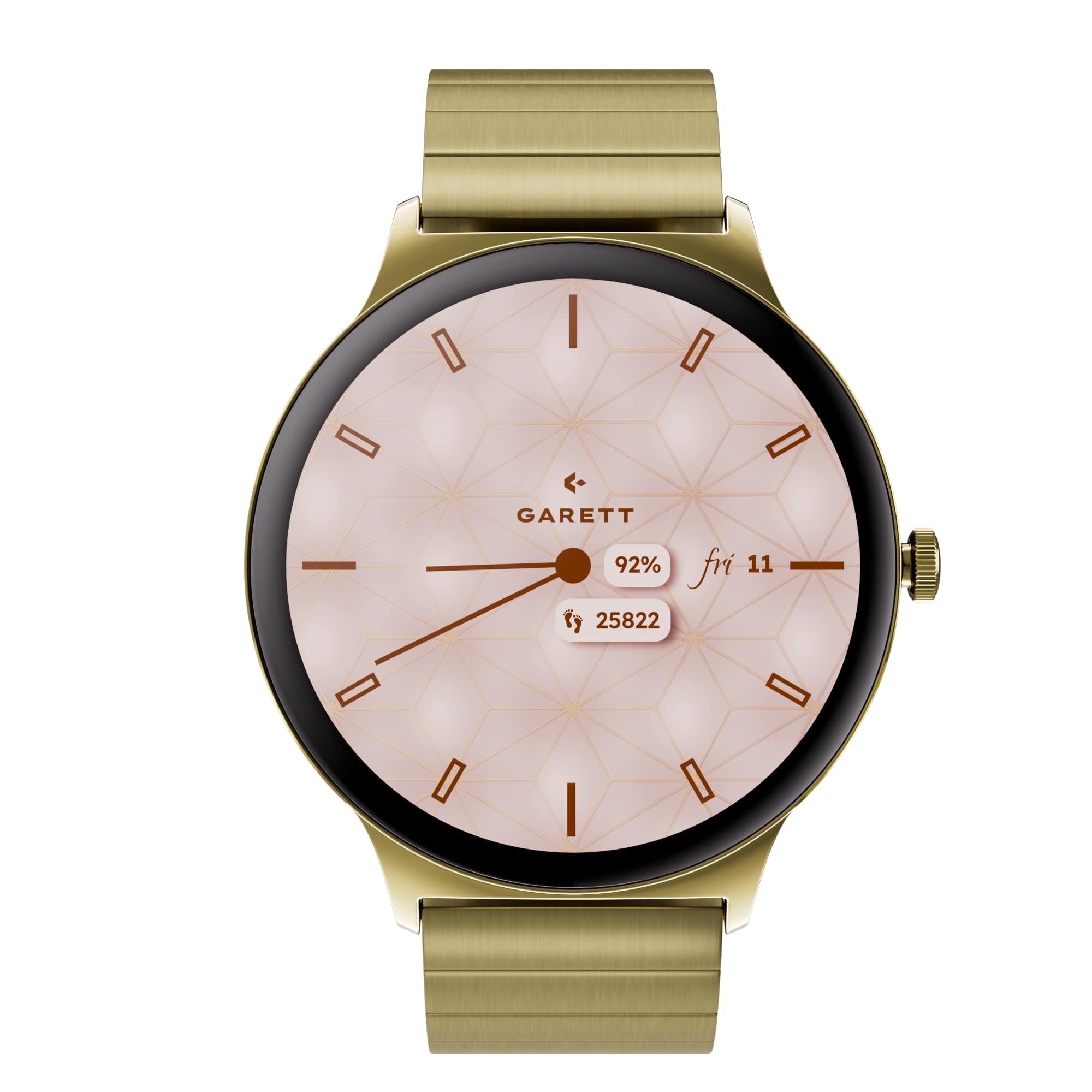 Garett Smartwatch Verona 2 zlatá, gold SOLID steel